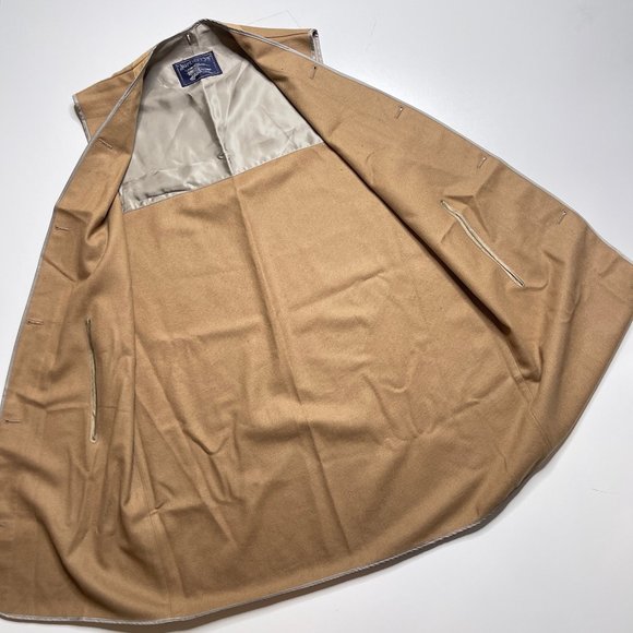 Burberry Wool Replacement Trench Coat Liner Camel Tan Button Out - Picture 12 of 12